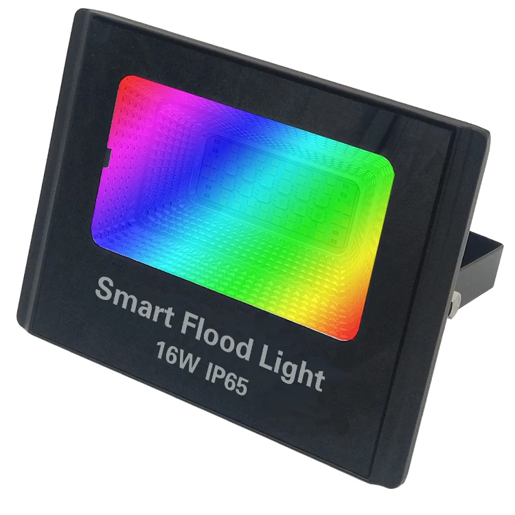 2021 Spot Projector Lamp SMART wifi phone control color changing 16W Led Garden Flood Light  handy brite floodlight