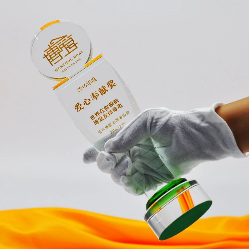 ADL Hot Selling High-Quality Elegant K9 Optical Crystal Glass Awards Leadership Trophy for Sports Events Trophy Crystal Crafts