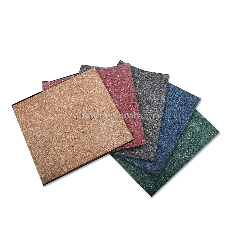 Fitness Gym Flooring Tiles Anti-slip Gym Rubber Flooring Shock Absorption Rubber Floor Mats Tiles Epdm Rubber Mat