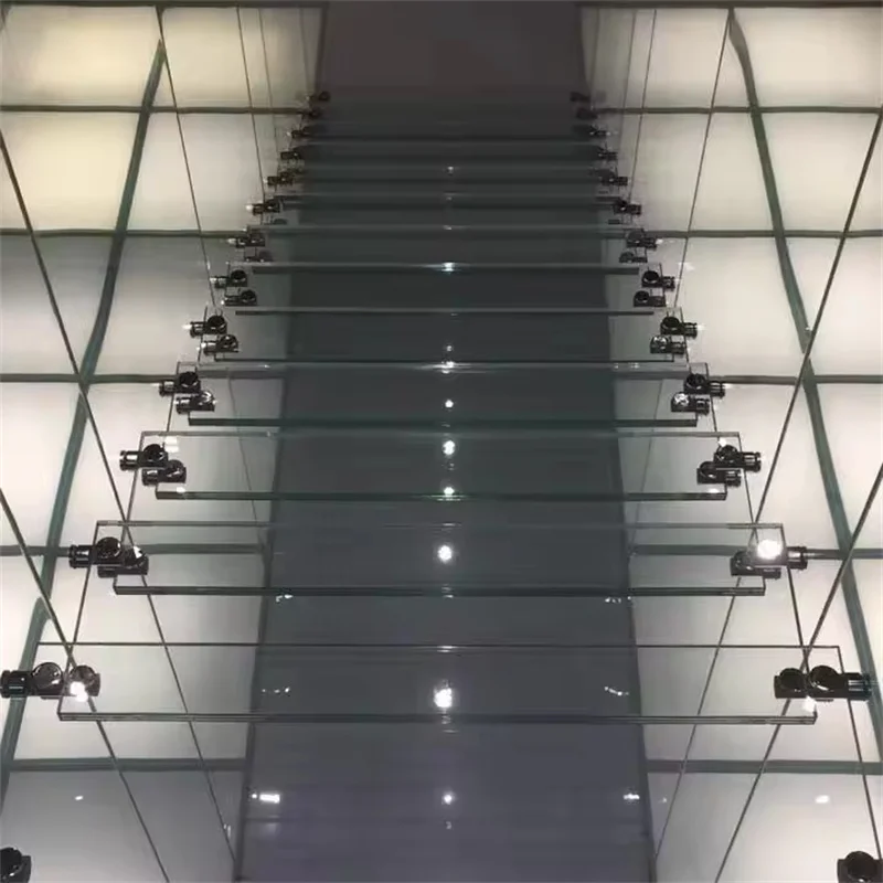 Stair Balcony Staircase Fitting Corner Standoffs Balustrades Handrails Railings Handrail Tempered Glass Railing With Standoff