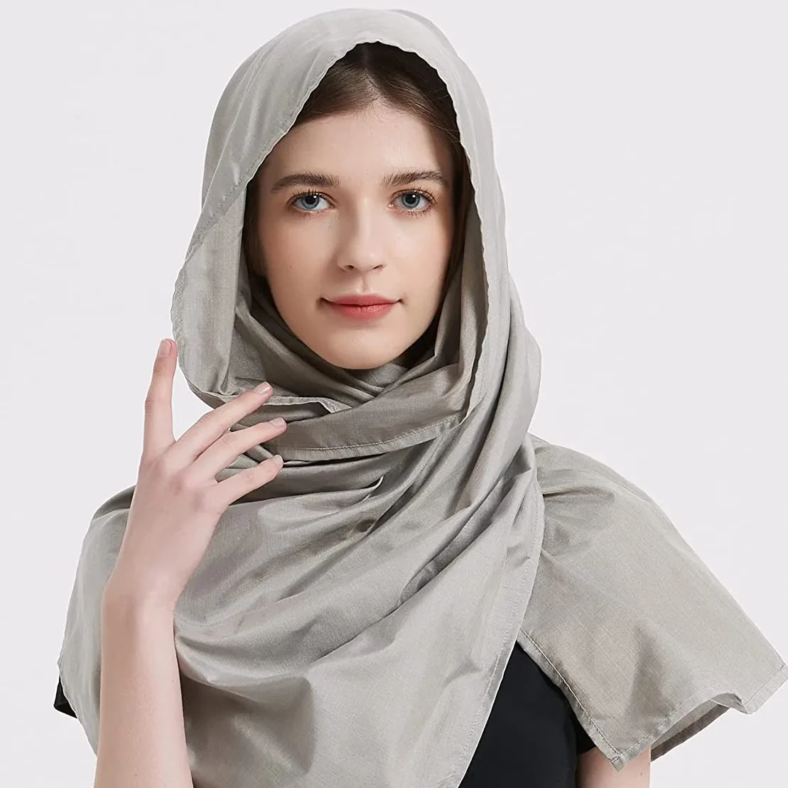 EMF radiation protection scarf Electromagnetic radiation protection fashion cape Silver fiber maternity headscarf