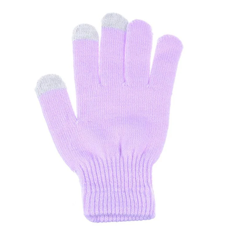 Wholesales cheap acrylic magic knitted gloves for winter ,one sizes fits all, with custom logo