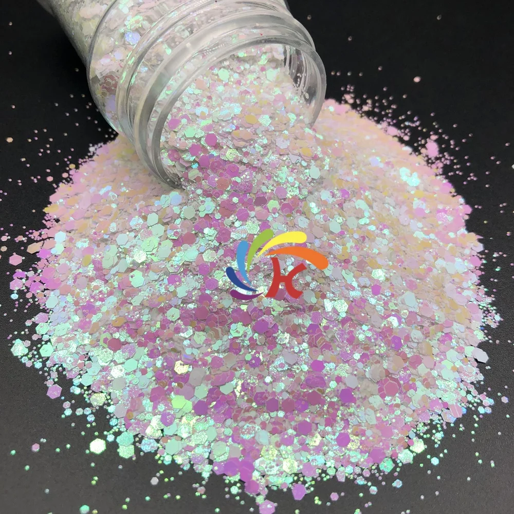 1kg Bag Glitter Makeup Cosmetic Opal Iridescent White Glitter Powder Bulk