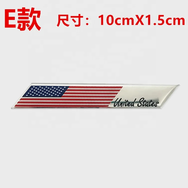 JDMotorsport88 3D Aluminum Car USA  Flag Shield Grille Emblem Decal Badge Sticker