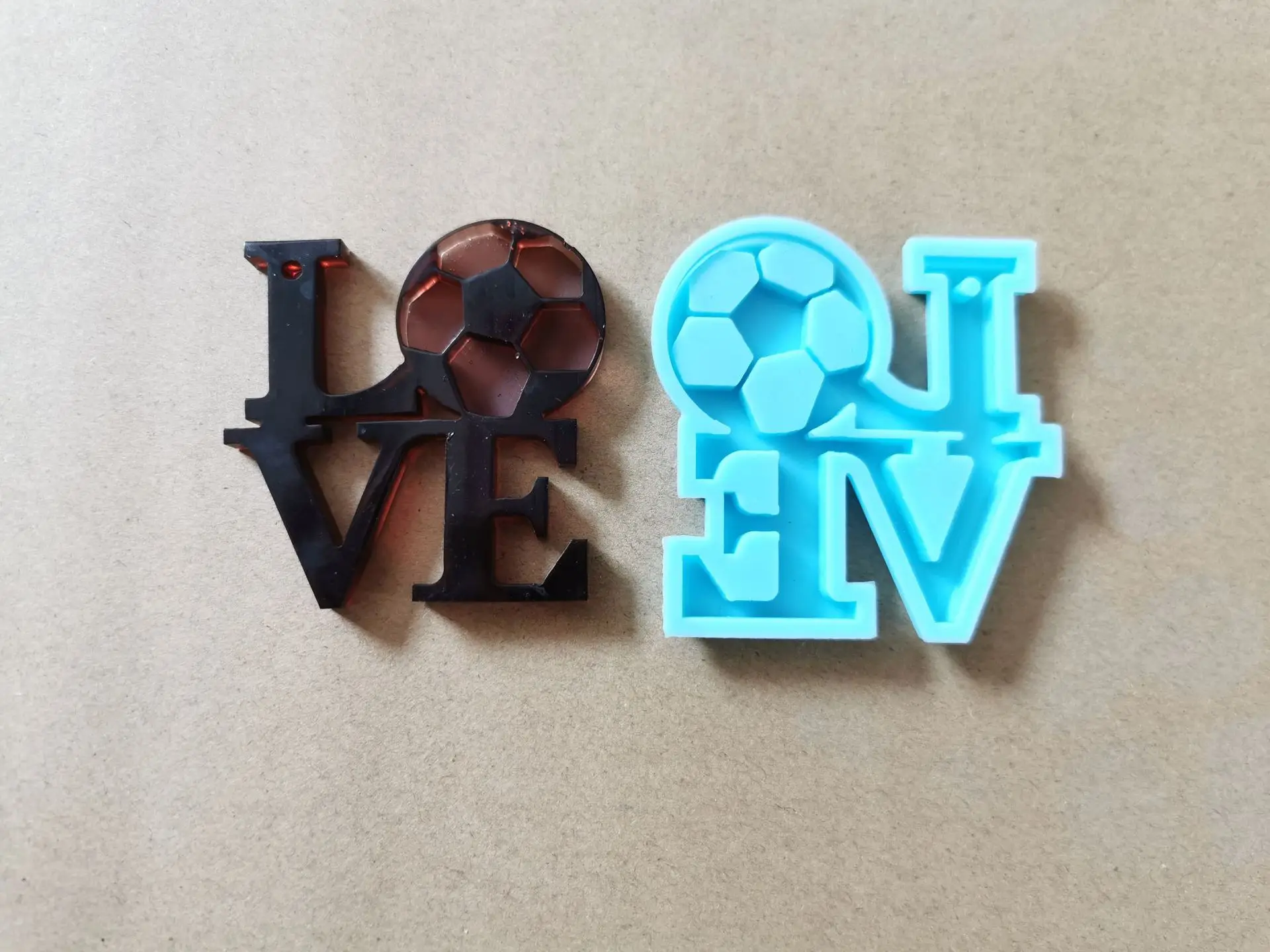 K032512 Amazon hot style love series football basketball  rugby volleyball key ring mold 3D key chain silicone mold