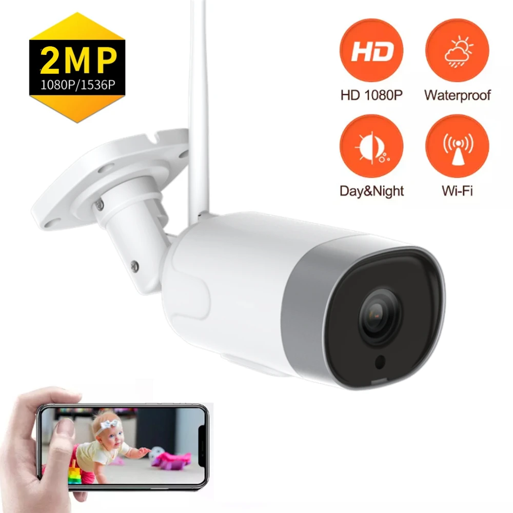 1080P IP Camera Wifi HD Outdoor Night Vision CCTV Bullet  Security Camera Two Way Audio Wireless Video Surveillance Camera