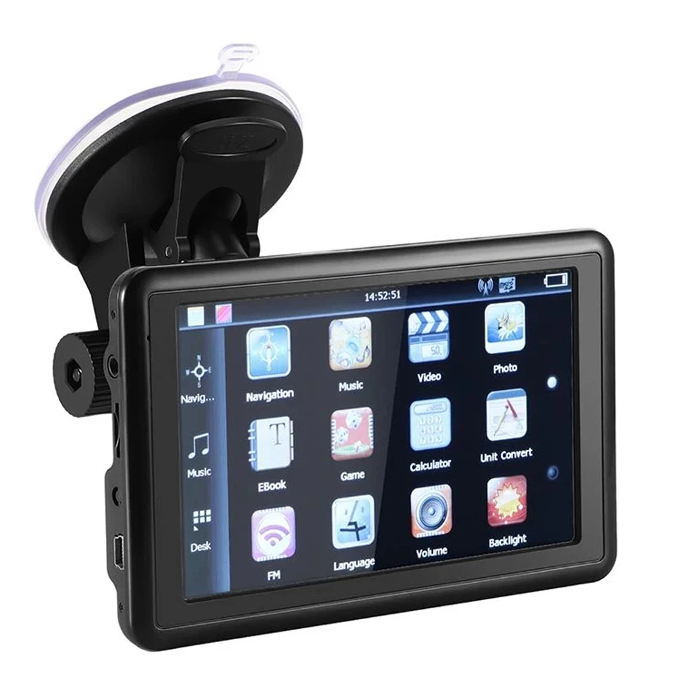 5 inch Auto Car GPS Navigation 128M Sat Nav latest Free Maps WinCE 6.0 FM Support Multi-languages