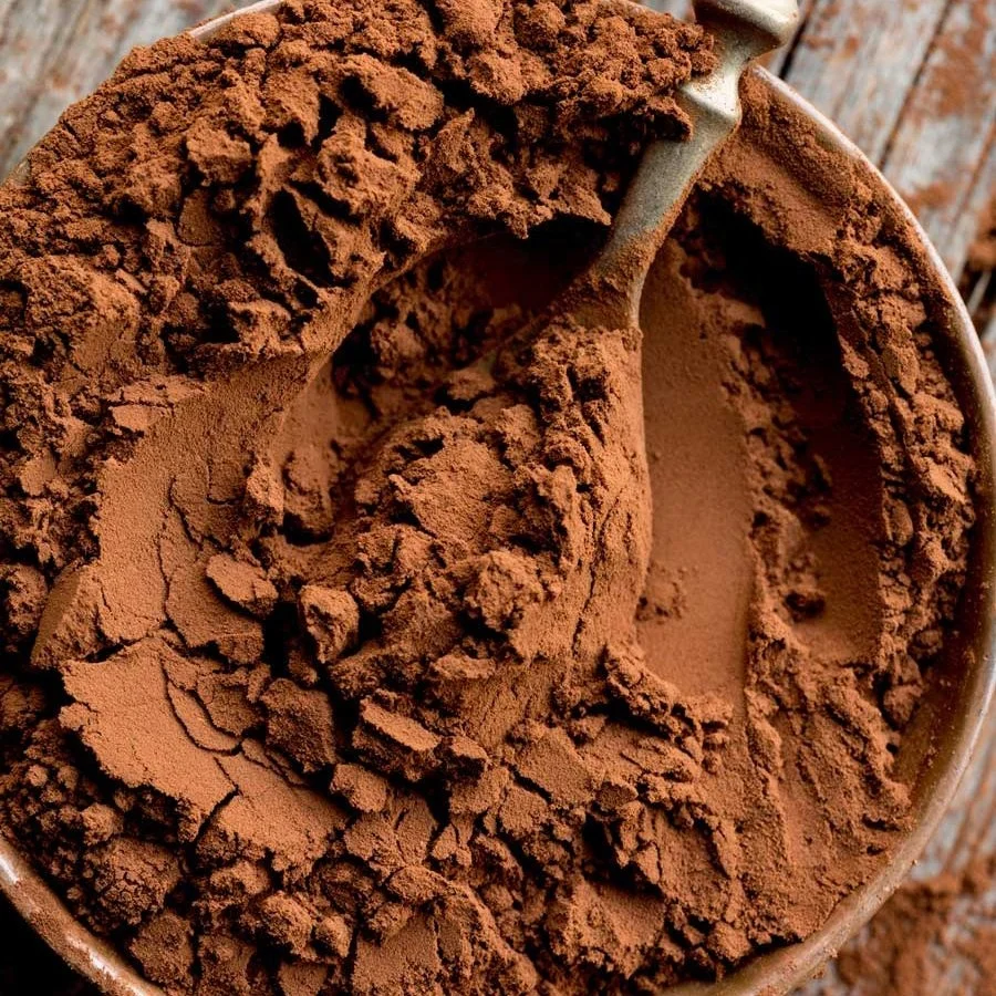 100% cocoa ingredients alkalized cacao powder dark brown