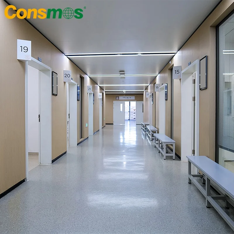 Consmos Waterproof 2mm PVC Floor Rolls Vinyl Commercial Homogeneous Vinyl Flooring for Hospital Office School