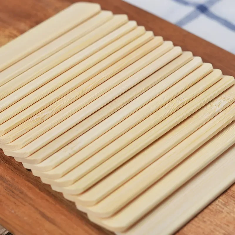 Wholesale 50pcs Pack Craft Wooden Stick Paddle Pop Popsicle Ice Cream Sticks Coffee Stirrers DIY Building Block