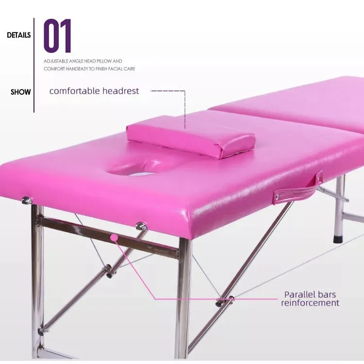 Hot Sale Portable Collapsible Beauty Massage Bed High Quality Spa Moxibustion Bed Massage Table