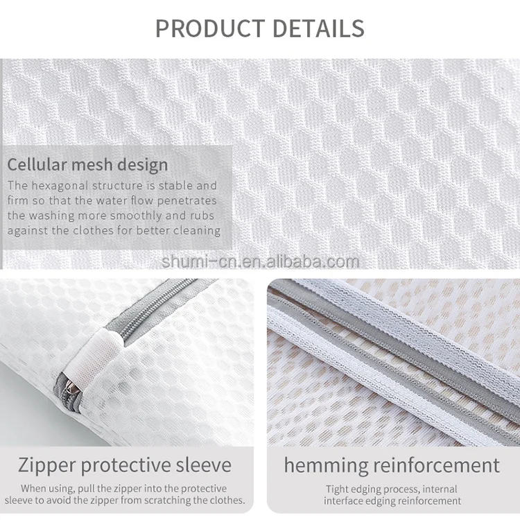 Custom logo honeycomb fabric luggage travel bags reusable large mesh wash bag laundry wash