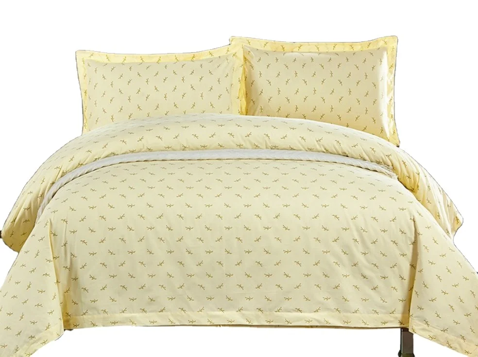 CFL Luxury Satin Cotton Sheet Hotel Bedding Set Flat Bedspread