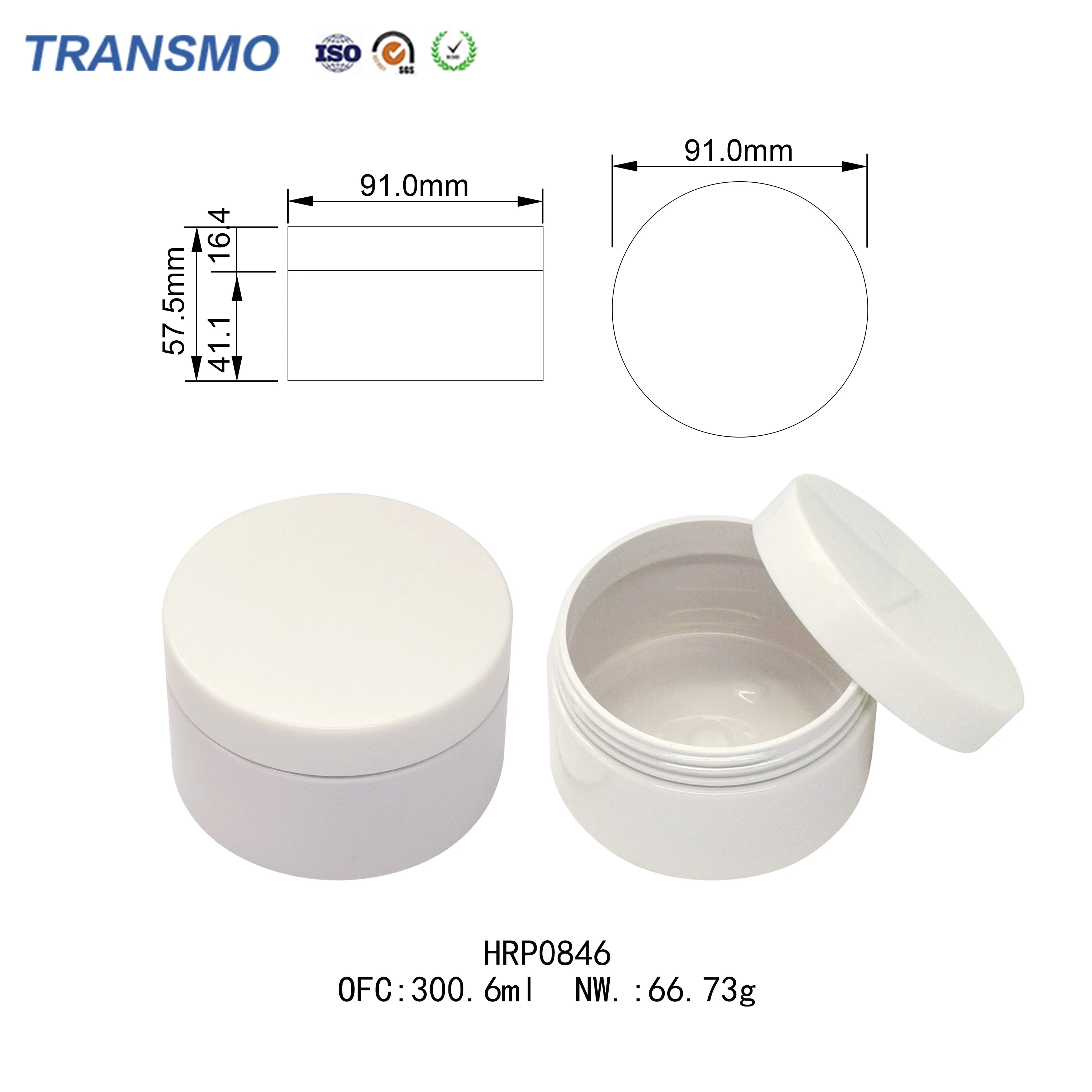 15g 30g 50g 100g Cosmetic Round Shape Amber Black Acrylic Jar Container / Elegant Empty Cream Jars