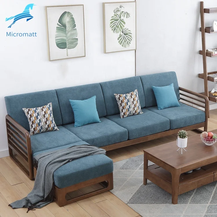 Прямая поставка с завода, мебель для гостиной в американском стиле, домашний деревянный угловой диван кофейного цвета