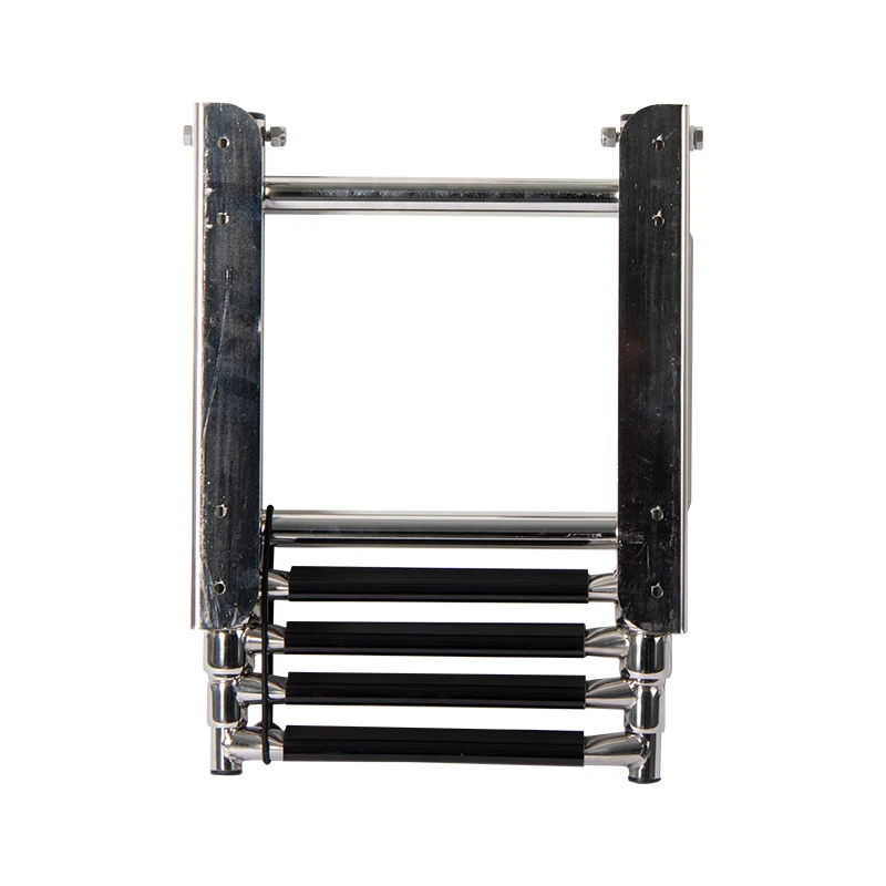 Marine Stainless Steel Boat Boarding Ladder Folding 4 Step Ladder Telescopic Boat Ladder