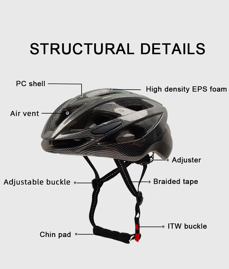 Sports safety protection bike helmet factory wholesale oem ce custom Logo adults cycling road bike helmet with LED light