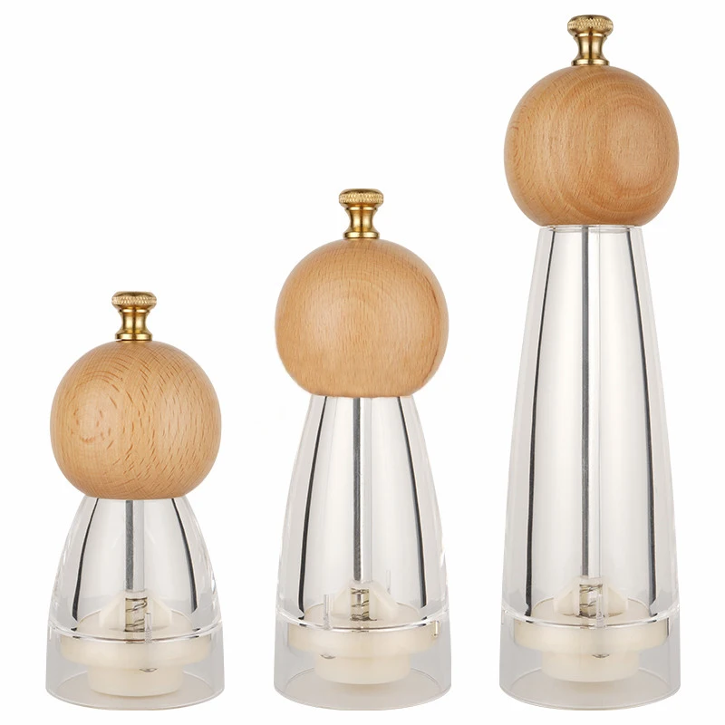 crylic pepper grinder manual Salt pepper mills for Kitchen