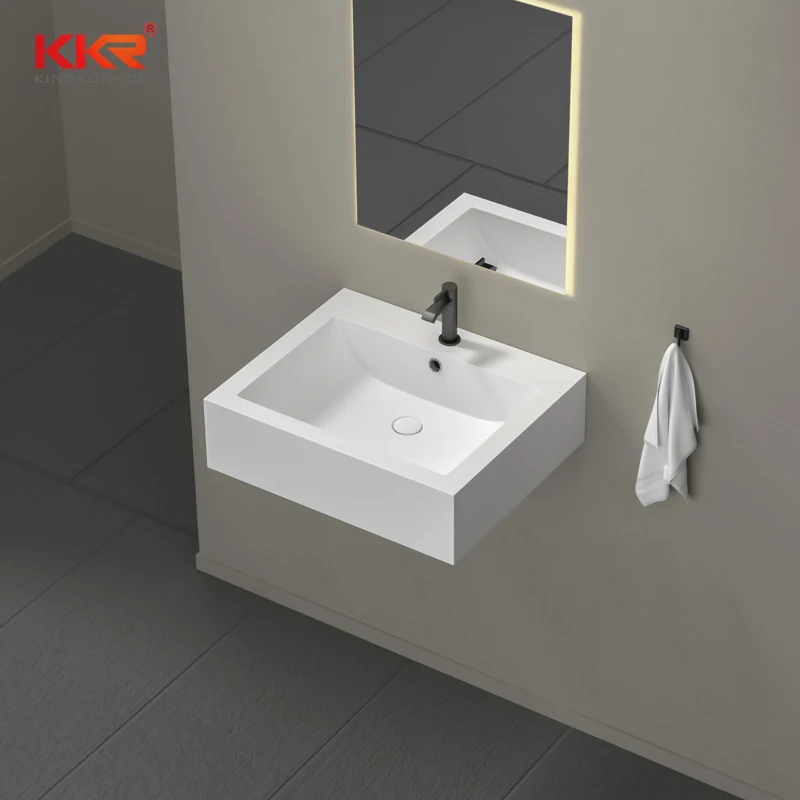 Wall mounted solid face white wash basin basin bathroom sink bathroom simple