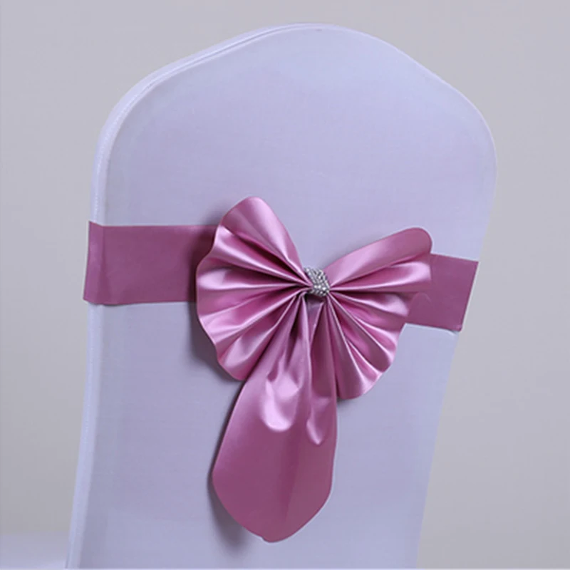 Whosale Sapphire Blue Chair Cover Decoration Chair Sashes Bow Wedding Party