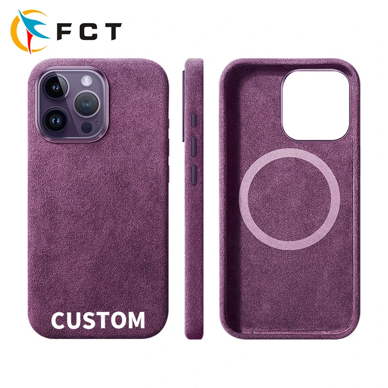 FCT Fur Real Plain Leather Case Full Pure Fur Frema Factory Custom Magnetia Protective Phone Case For Iphone 13 14 15 16 ProMax