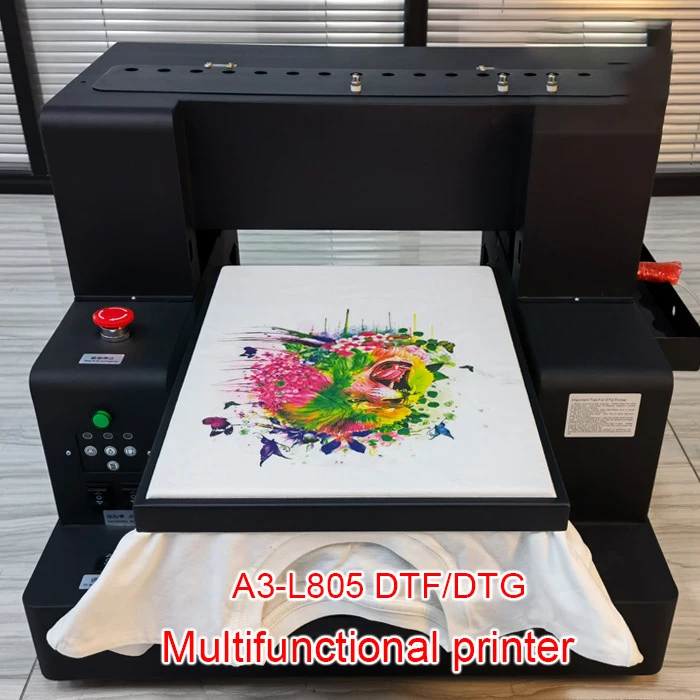 A3 A4 Small T-shirt DTG DTF Hoodie DI Clothes Y Printing Flat UV Printing Machine Textile Clothing Digital Direct Spray