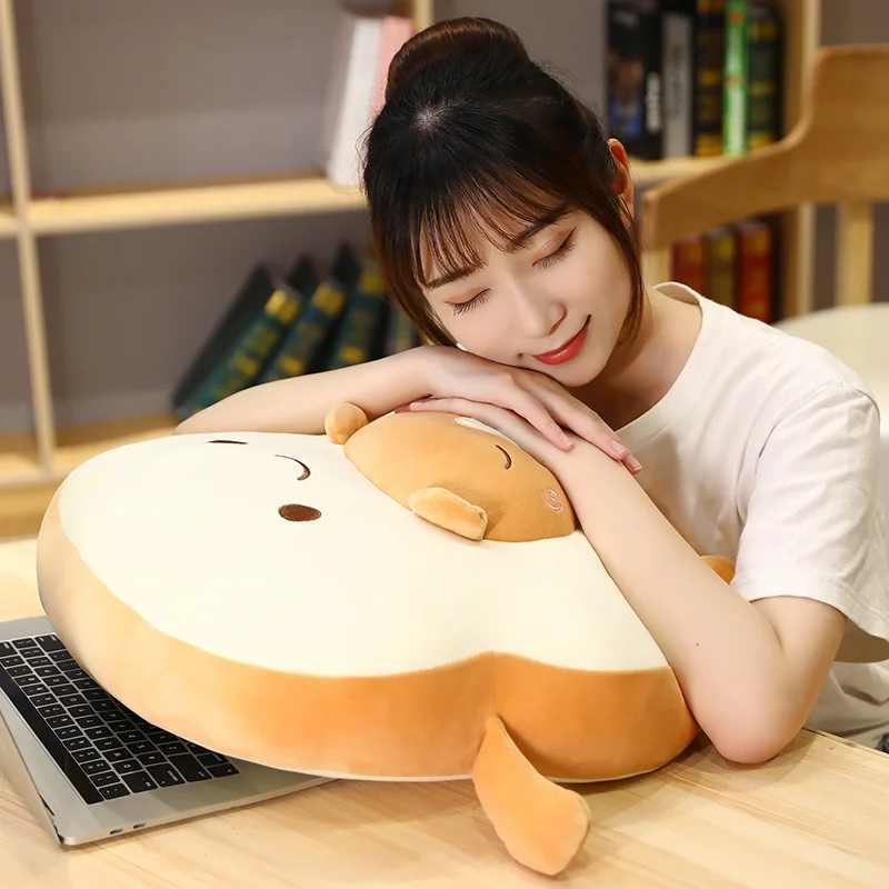 Cute Toast Bread Plush Toy Creative Plush Food Small Pendant Cartoon Animal Plush Sofa Pillow Gifts for Kids