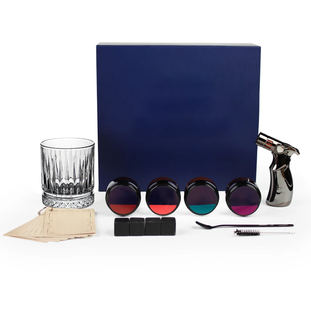 Customized Wood Cocktail Smoker Kit with Torch and Flavor Wood Chips