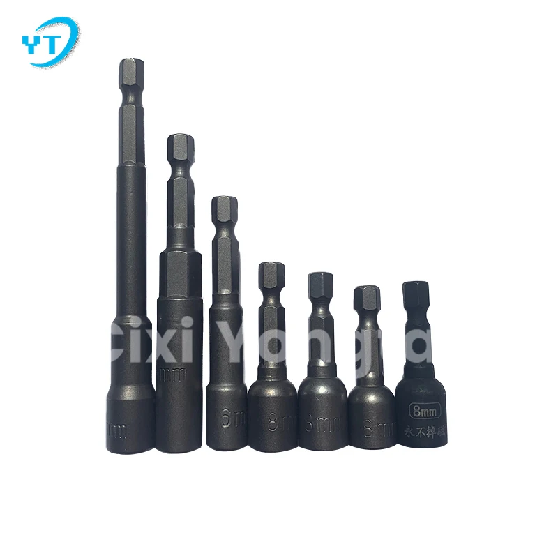 Wholesale Hot Sale 5pcs 48mm Magnetic Nut Setter Driver Socket Bit set Hex Shank