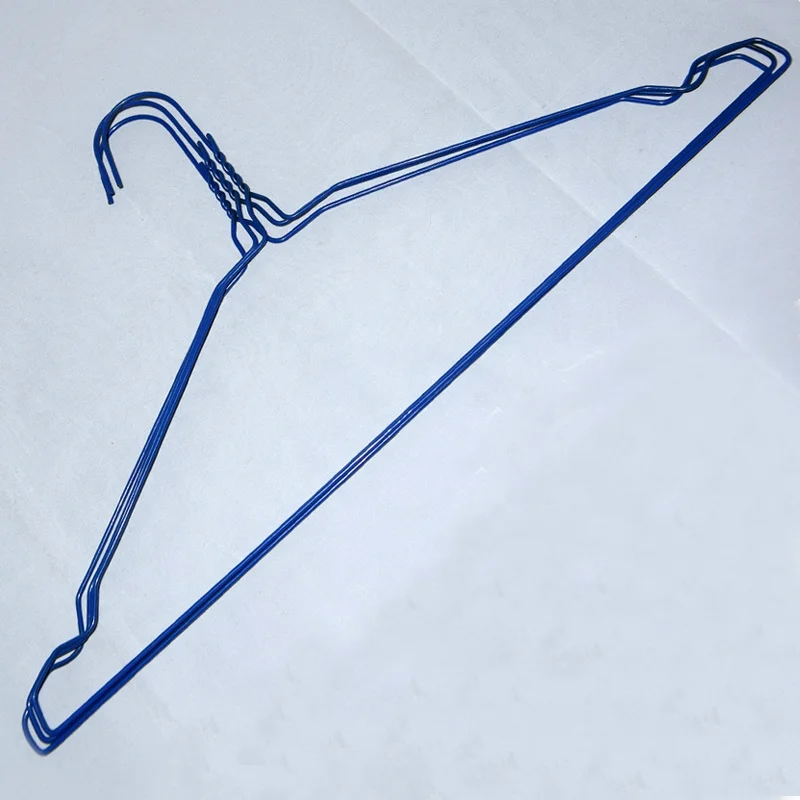Blue Powder Coated Hanger Wire Hanger For Dry Cleaning