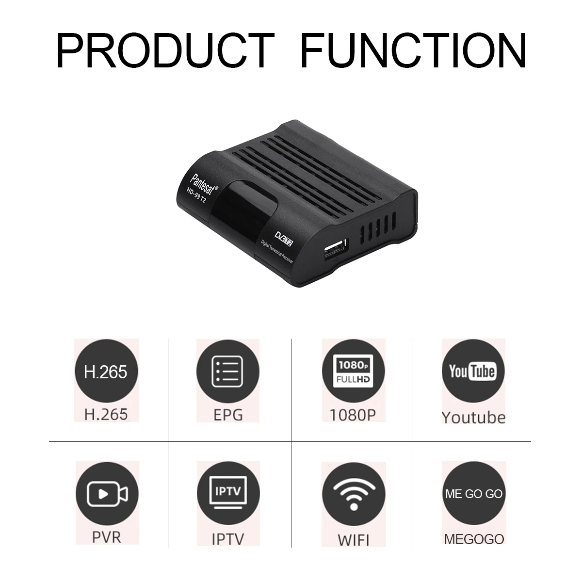 best  dvb-t2 terrestial digital wifi HEVC H.265 IPTV decedor dvbt2 Receiver set-top box fta 4k satellite receiver t2 of ethiopia