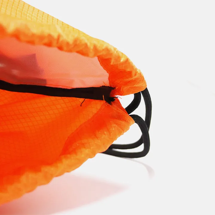 Promotional backpack style bicycle polyester reflective drawstring bag