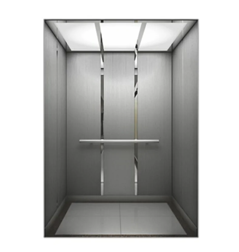 High quality FUJI Brand hairline stainless steel design Cabin Cheap 6 8 10 Person Passenger Elevator
