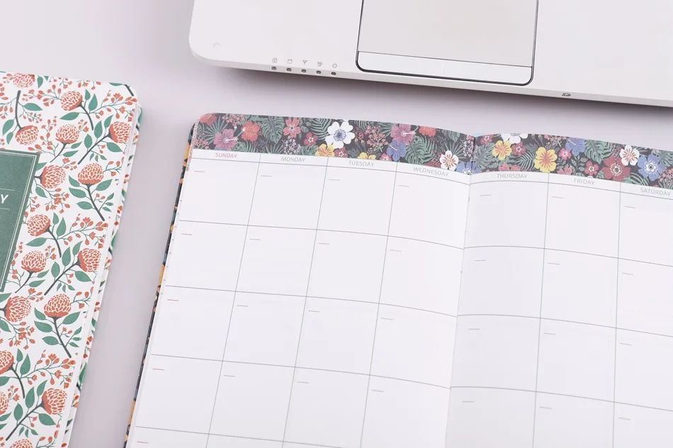 Korea Style Fresh Floral A5 Hardcover Notepad Hand Book Printed Plan Book Creative Retro Diary Custom Notebook For Girls Women G