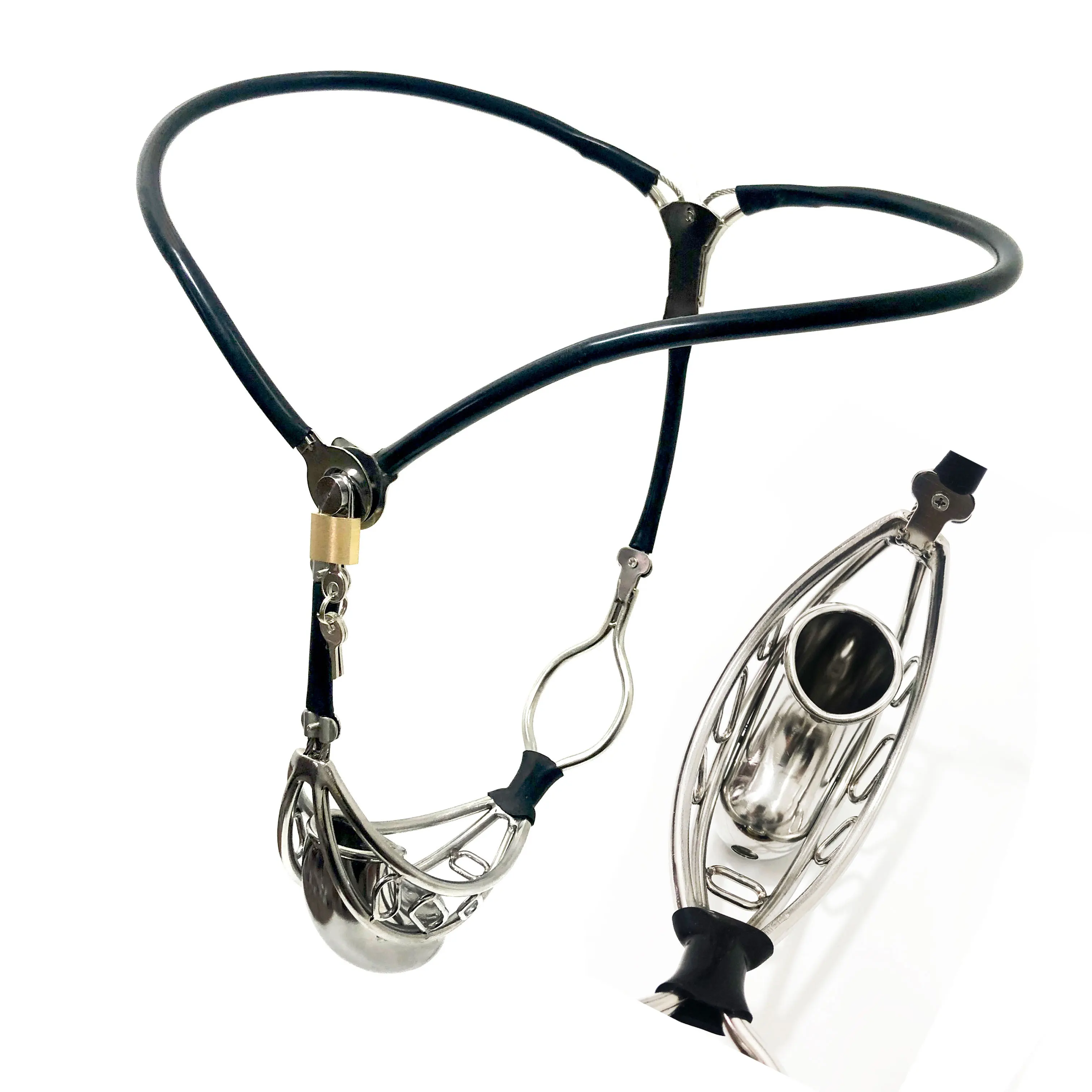 Male Stainless Steel Silicone Hollow Cock Cage Invisible Chastity Belt Shield Device Shit Hole Adult BDSM Bondage Lock Pants Man