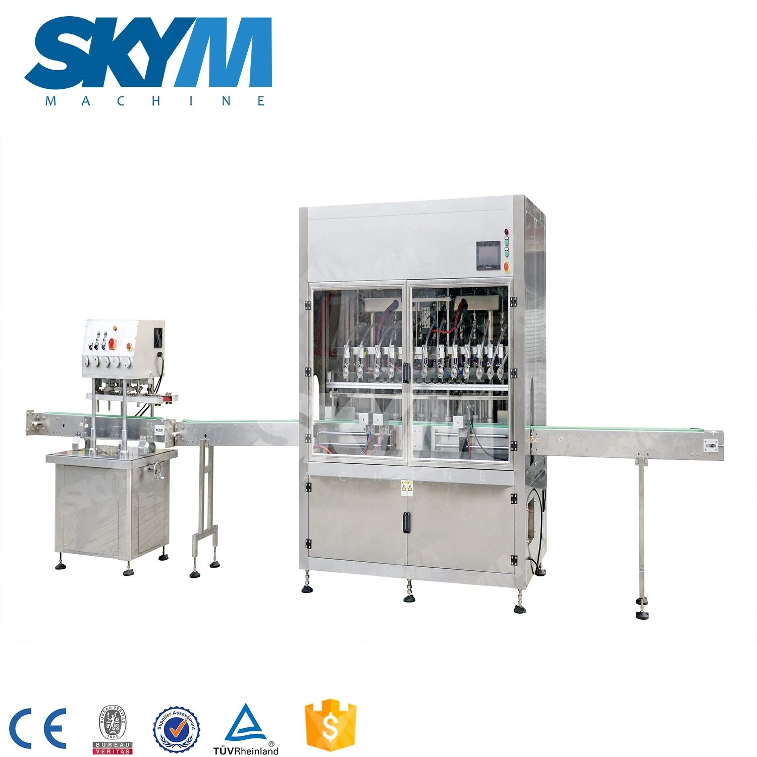Linear Automatic Cooking Edible Vegetable Oil Filling Capping Labeling Machine Line for 500ml 1L 5L 10L PET Bottle