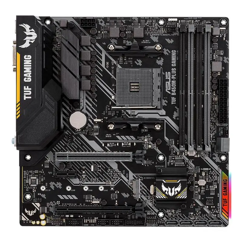  Новая материнская плата для ноутбука ASUS TUF B450M-PLUS игровых AMD B450 настольная розетка AM4 двухканальный DDR4 mикро