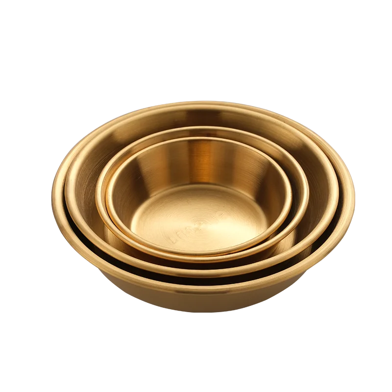 Stainless Steel Sauce Dishes Round Seasoning Dishes Sushi Dipping Bowl Saucers Bowl Mini Appetizer Plates