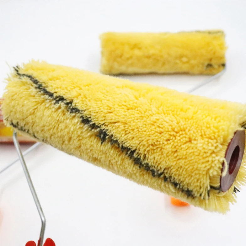 Tiger Stripes DIY Paint Roller Brush Long Hair Three Kind Handles Cotton Thread Acrylic Material Industrial OEM Customization