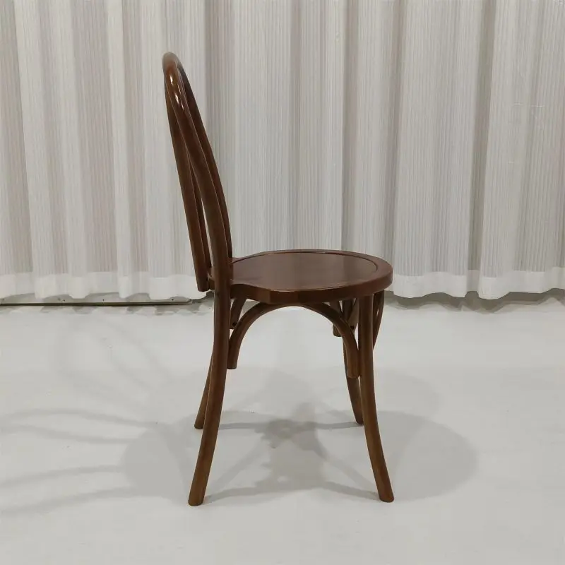 Beech solid wood wedding banquet chair X backrest Thonet chair solid wood dining chair for event