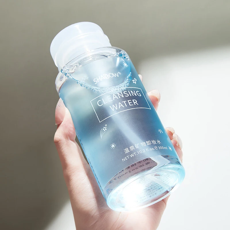 facial micellar water makeup remover Makeup Cleanser Mineral Pump Head 2 in 1 Face Lip Eyelash cleansing makeup removing water