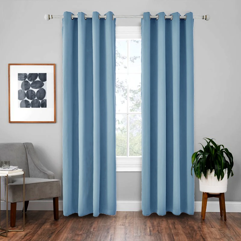 Factory Room Coffee Curtain Wear Rod Short blackout fabric for curtains living room