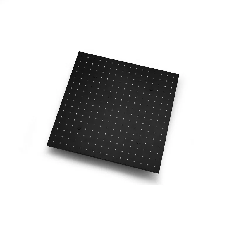 Luxury 500*500 mm embedded ceiling LED rainfall spray shower head set 304 SUS stainless steel Thermostatic bathroom rain shower