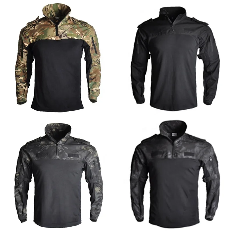 Yuda Combat Polyester Camouflage T- shirt Tactical Mens Compression T-shirt Tactical Uniform