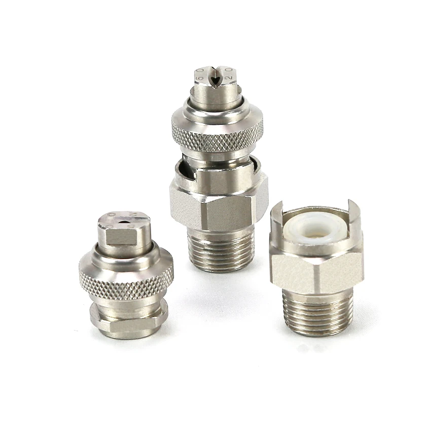 Трехкомпонентная БЫСТРОРАЗЪЕМНАЯ плоская Форсунка для распыления воды Vee Jet 1/4 дюйма 304SS