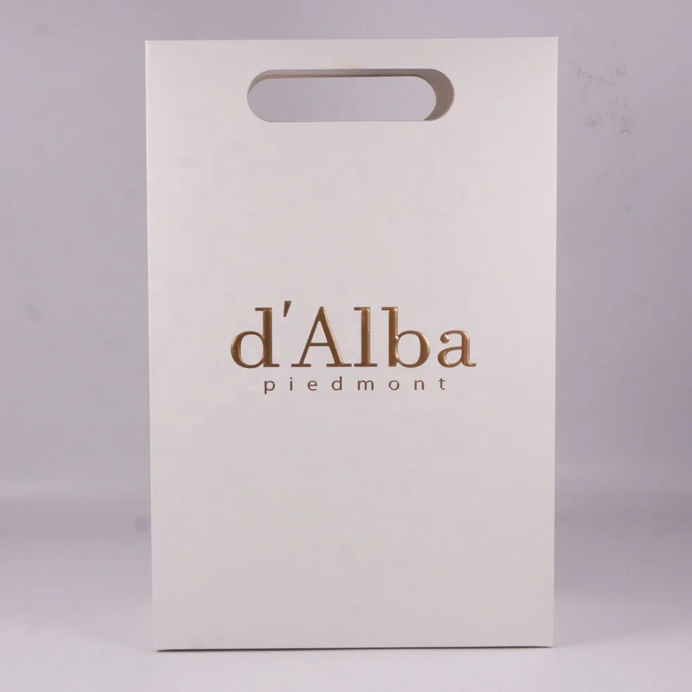 Custom Printed Heavy Duty Reinforced Die Cut Handle paper gift bag with Logo