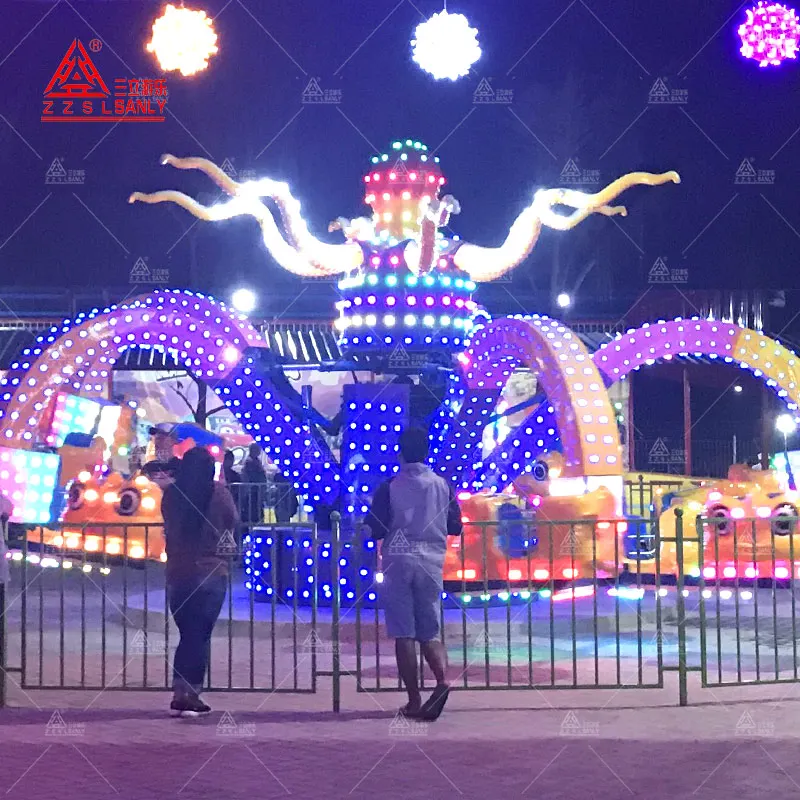 Fairground Attraction Funfair Manege Amusement Fun Park Equipment 30 Seats Merry Go Round Carousel Big Octopus Rides For Sale