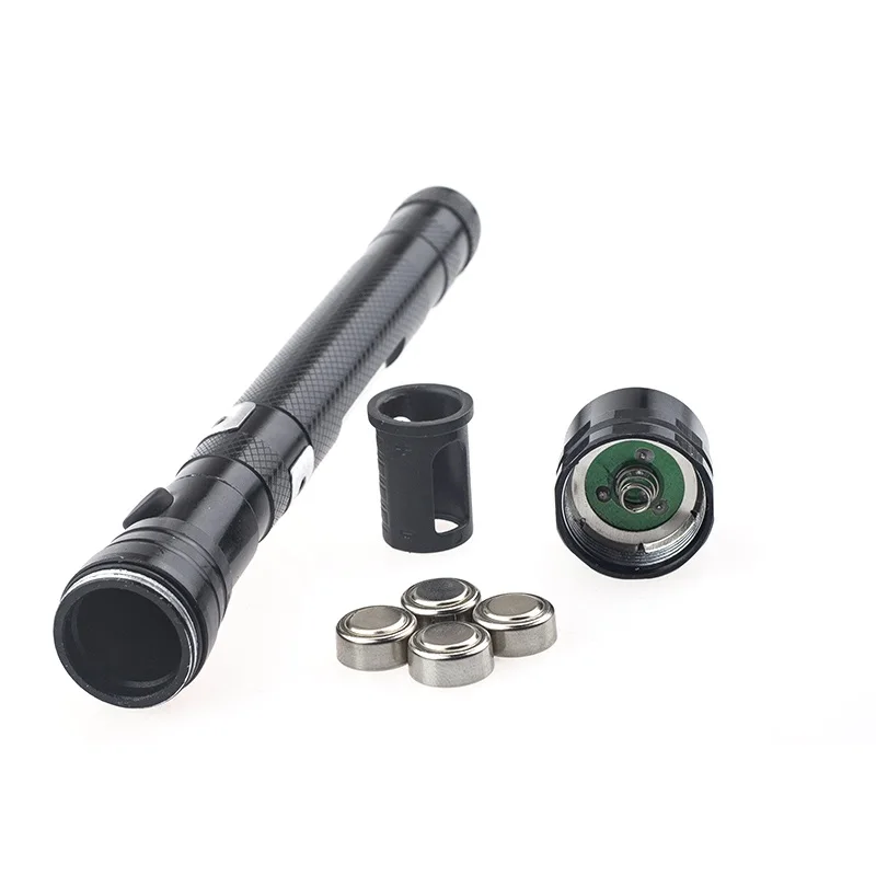 Wholesale New Design High Quality Telescopic Antenna & Head Extending Flashlight Torch with Clip
