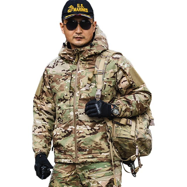M65 Red flame instructor camouflage battlefield jacket outdoor waterproof windbreaker plus velvet tactical clothing