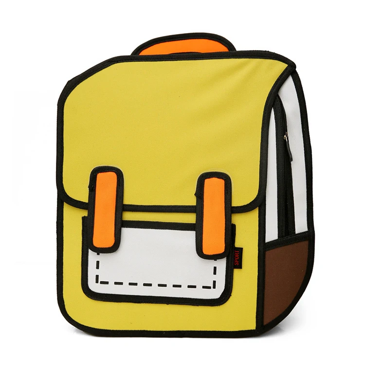 Boys Girls Primary Satchel 2D Drawing Kids School Bag Children Backpack Teenager Student Unisex Cartoon Waterproof Polyester
